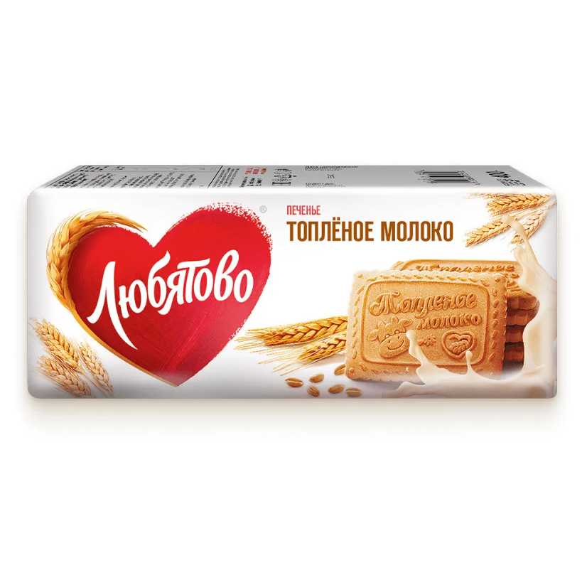 Печенье "Любятово" сахарное Топленое Молоко 267г