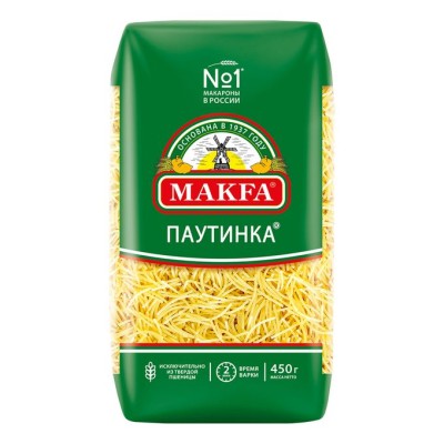 Макфа Макаронные изделия Паутинка 450гр