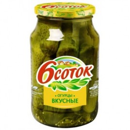 Огурцы "6 соток" мар. Вкусные ст/б 980 г