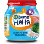 Пюре Фруто Няня из капусты брокколи и мяса кролика с рисом 100г