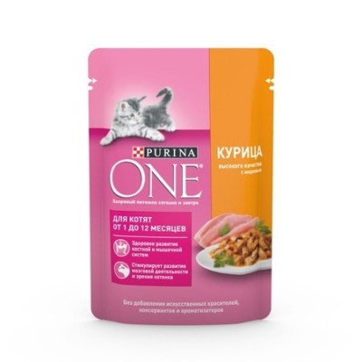 PURINA ONE для котят Курица с морковью 75г