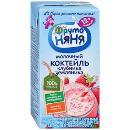 Коктейль ФрутоНяня Клубника-Земляника 0,2л.