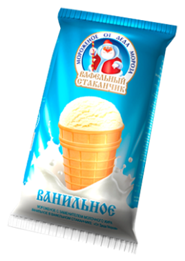 Мороженое от Деда Мороза ваф. стак. ванил. 70г