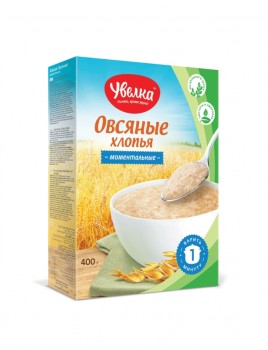 Увелка Хлопья овсян.Геркулес моментальные . 400гр.