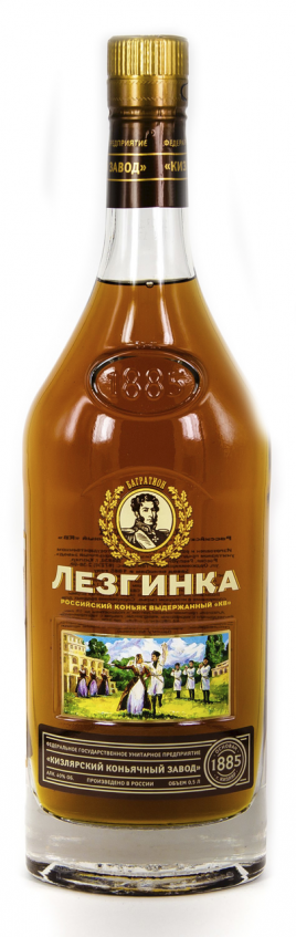 Российский коньяк "Лезгинка" КВ 0,5л 40%