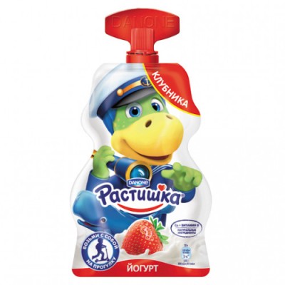БЗМЖ Растишка Йогурт клубника 70гр