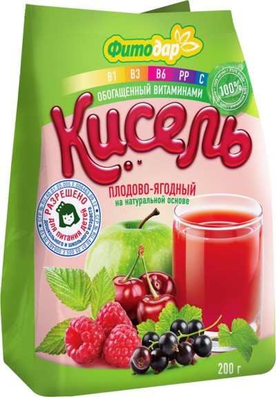 Кисель Фитодар Плодово-ягодный 200гр