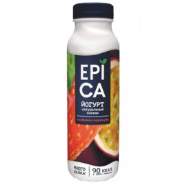 БЗМЖ Йогурт питьевой Эпика клубника и маракуйя 2.5% 260гр