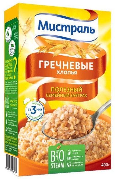 Мистраль Хлопья гречневые 400гр