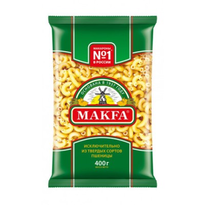 Макфа Макаронные изделия Ригатоны рожки гладкие 400г
