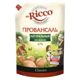 Майонез Mr.Ricco Органик Провансаль 67% 800мл.