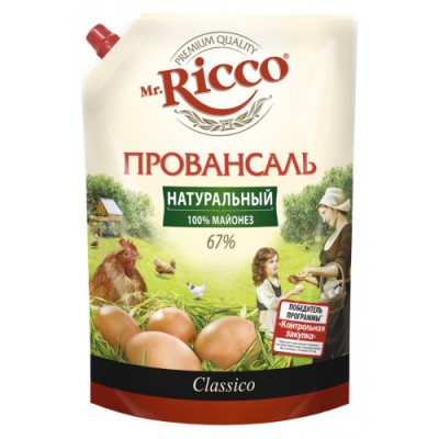 Майонез Mr.Ricco Органик Провансаль 67% 800мл.