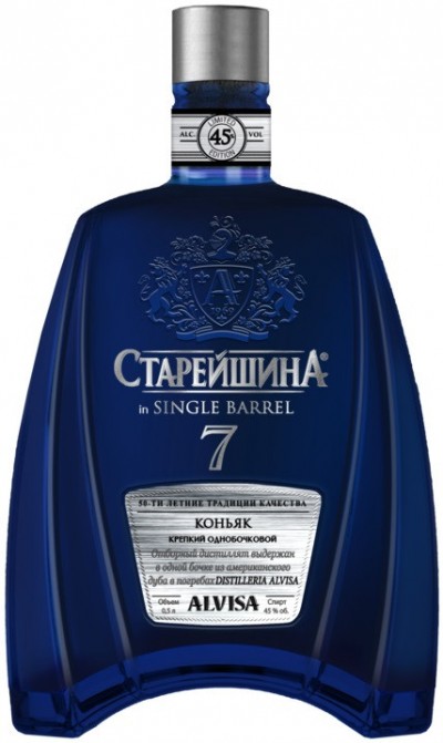 Коньяк"Старейшина" КВ Single Barrei выдерж.45% 0,5л