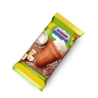 Мороженое Вологодский пломбир брикет на ваф. 90гр