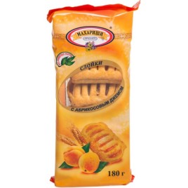 Изделие слоеное "Штрудель" с джемом абрикос 180гр