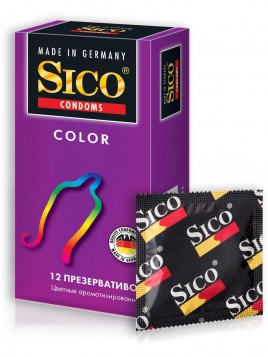 Презервативы Sico цветные ароматизированные 12шт