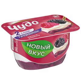 БЗМЖ Десерт творожный малина, ежевика Чудо 4,2% 100г