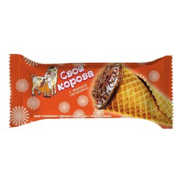 СЗМЖ Десерт.глаз. с вареной сгущенкой в ваф рожке"Своя корова" 20% 60гр