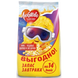 Медовые шарики и звездочки "Любятово" ц/п 420г