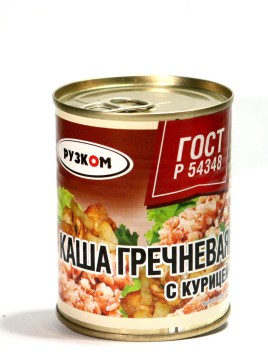 Каша гречневая с курицей Гост Рузком ж/б 338гр