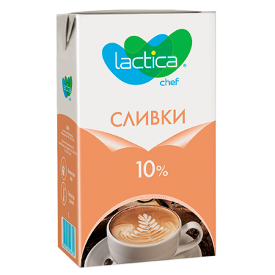 БЗМЖ Сливки ультрапаст. Лактика 10% 1л