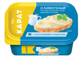 АКЦИЯ!!! БЗМЖ Сыр плавленый Сливочный 45% 400г Карат