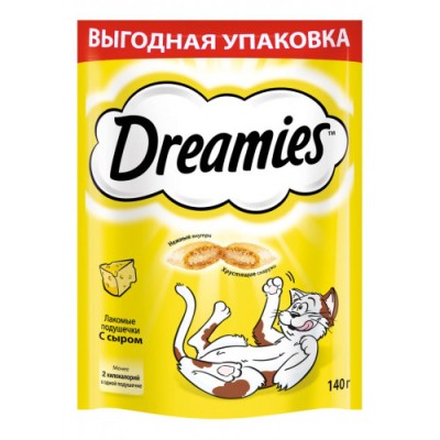 Dreamies для взрослых кошек Лакомые подушечки с сыром 140г