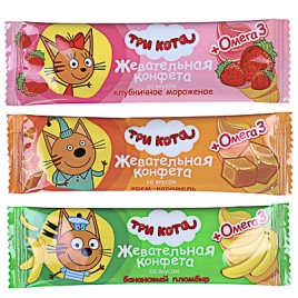 Жевательная конфета Три Кота с омега-3 11г