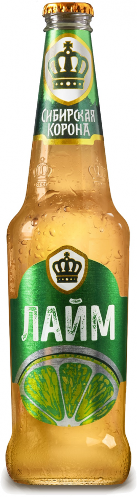 Пивной напиток "Сибирская корона со вкусом лайма "3,5% 0,47л ст/б
