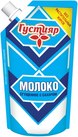 БЗМЖ Молоко сгущенное с сахаром Густияр 270г дой-пак