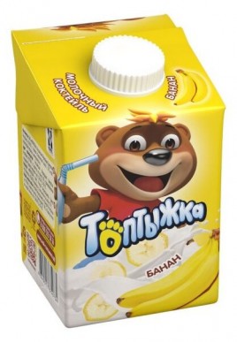 Молочный коктейль Топтыжка Банан 3,2% 500г