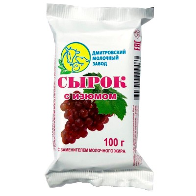 СЗМЖ Десерт с изюмом 100г ДМЗ