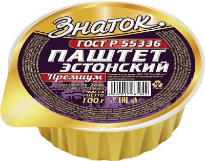 Паштет Эстонский Премиум ж/б 100гр Знаток