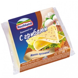 БЗМЖ Сыр плавленый Хохланд ломтевой с грибами  150г