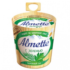 АКЦИЯ!!! БЗМЖ Сыр Альметта творожный С зеленью 150г