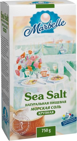 Соль Морская пищевая Marbelle крупная 750г