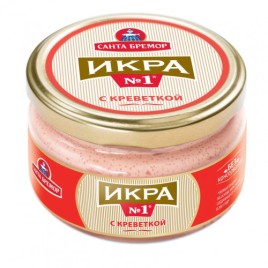 Икра деликатеснаяс креветкой  № 1 180гр ст/б Санта Бремор