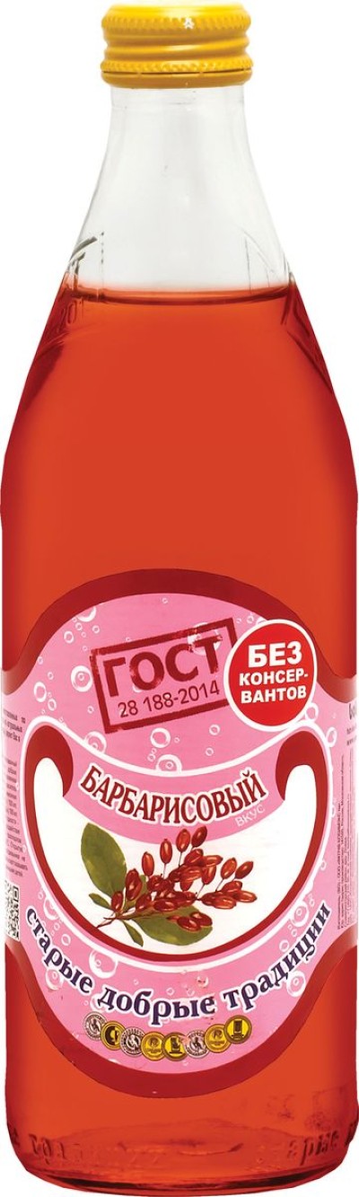 Лимонад "ГОСТ" Барбарисовый вкус. 0,5л ст/б