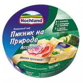 БЗМЖ Сыр плавленый Хохланд Пикник на природе 140г зелен.