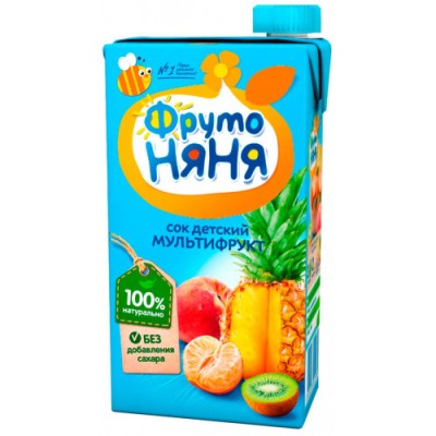 Сок ФрутоНяня Мультифрукт  0,5л