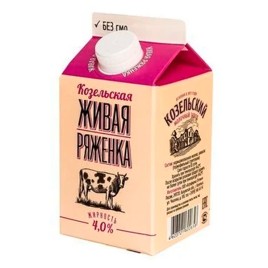 БЗМЖ Ряженка живая 4% 0,45кг Козельский