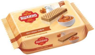 Вафли Яшкино с вар. сгущенкой 200г
