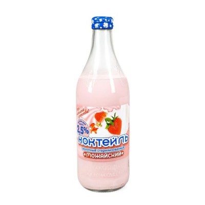 БЗМЖ Коктейль молочный Можайский Клубника 2,5% 450г