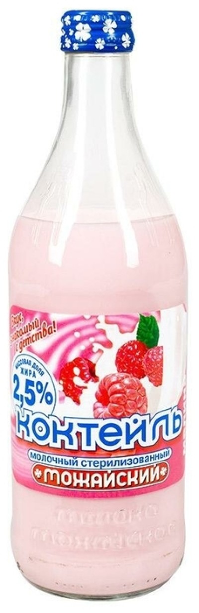БЗМЖ Коктейль молочный Можайский Малина 2,5% 450г