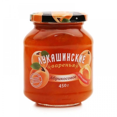 Варенье "Лукашинские" абрикосовое 450г.