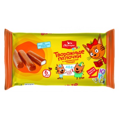 БЗМЖ Творожные палочки в карамельной глазури 16% 6шт*30гр Свитлогорье