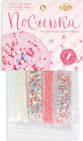 Посыпки Розовый микс 20*15*4г Парфэ Декор