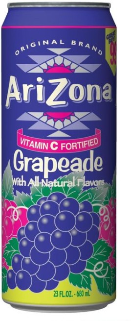 Холодный чай Arizona виноград   680л ж/б