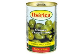 Оливки Iberica с косточкой 300г ж/б