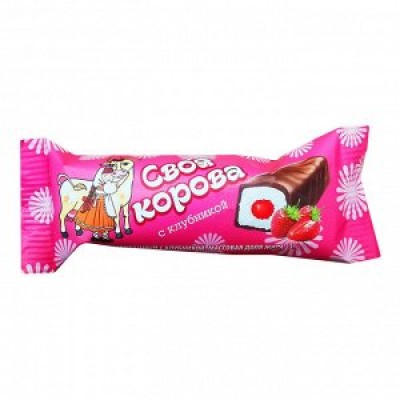 СЗМЖ Сырок глазированный клубничный "Своя корова" 23% 40гр